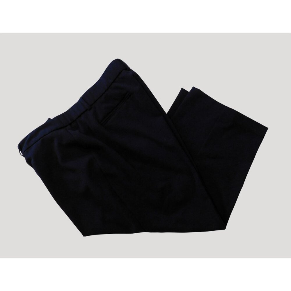Briggs Capri Pants Size 14 Navy Blue Elastic at Waist Polyester Blend